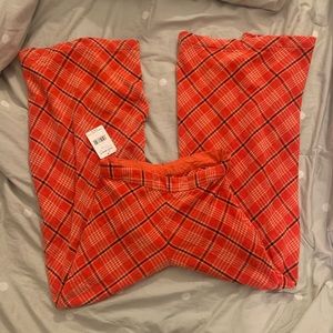 Free People Plaid Bellbottoms